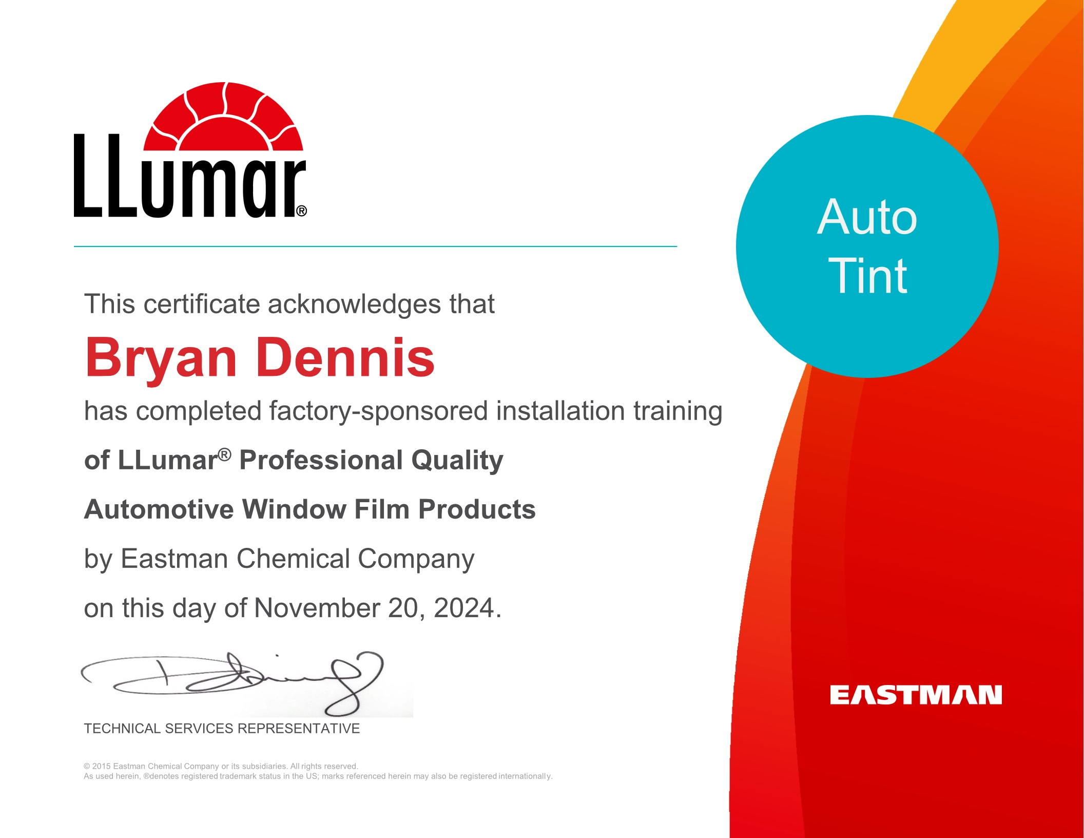 Bryan Dennis - LLumar Certified